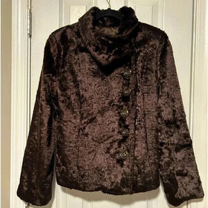 Gently Worn Esprit Brown Faux Fur Jacket, Size M